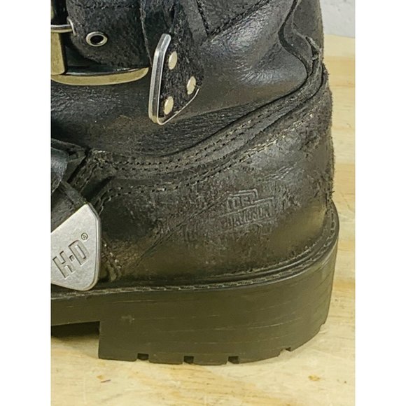 Harley Davidson Brushed Leather WILDER BOOTS Men's Black Gray Size 10M - Picture 13 of 13